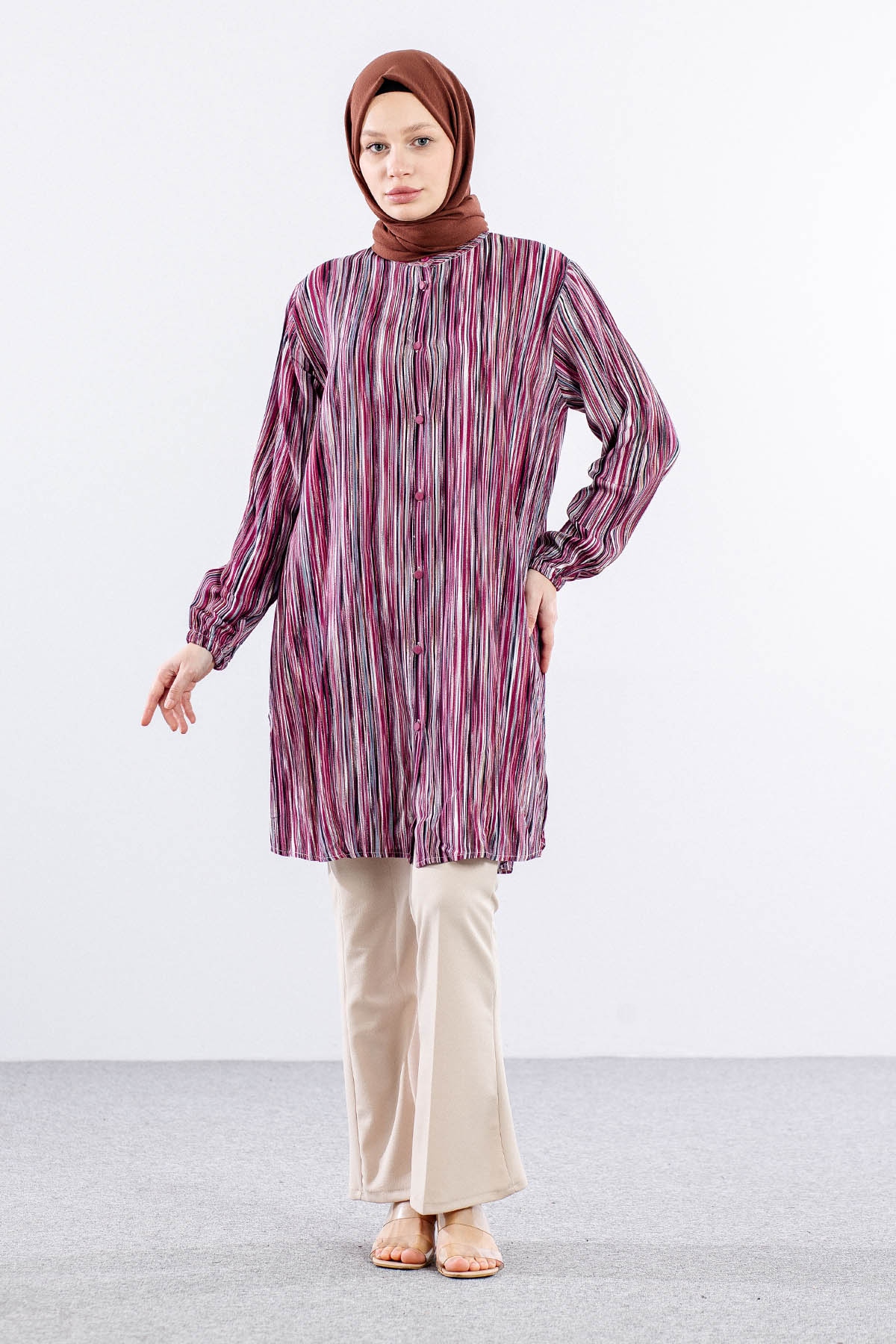 8430 Tunik 44-52 - Bordo - 1