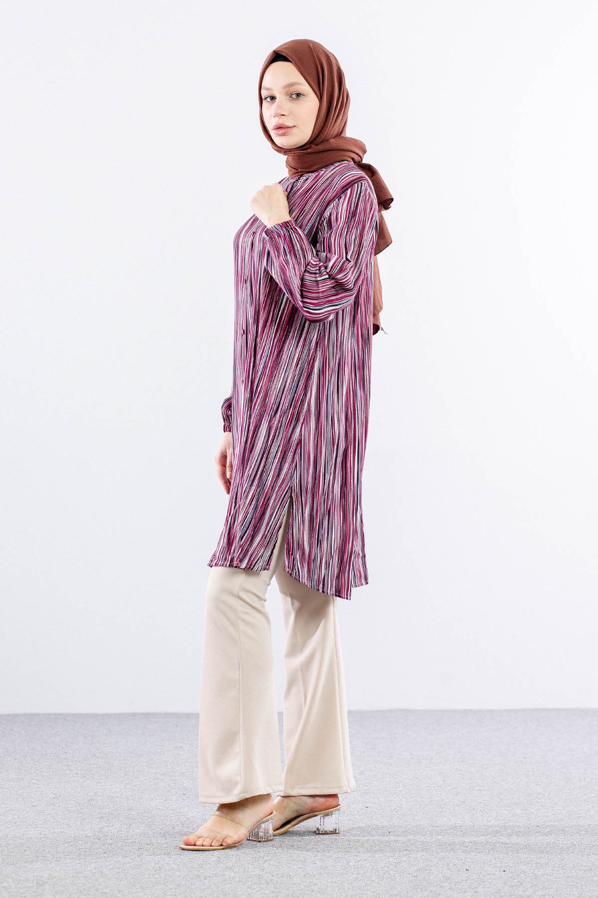 8430 Tunik 44-52 - Bordo - 4