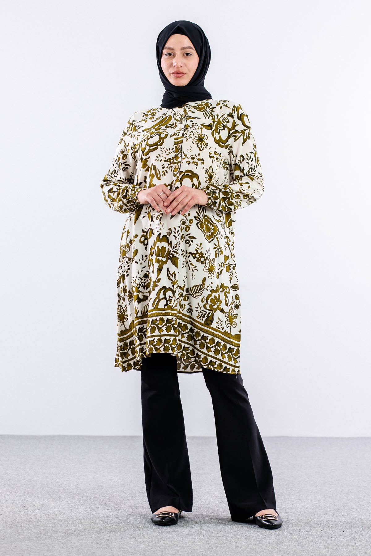 8430 Tunik 44-52 - Haki - 1