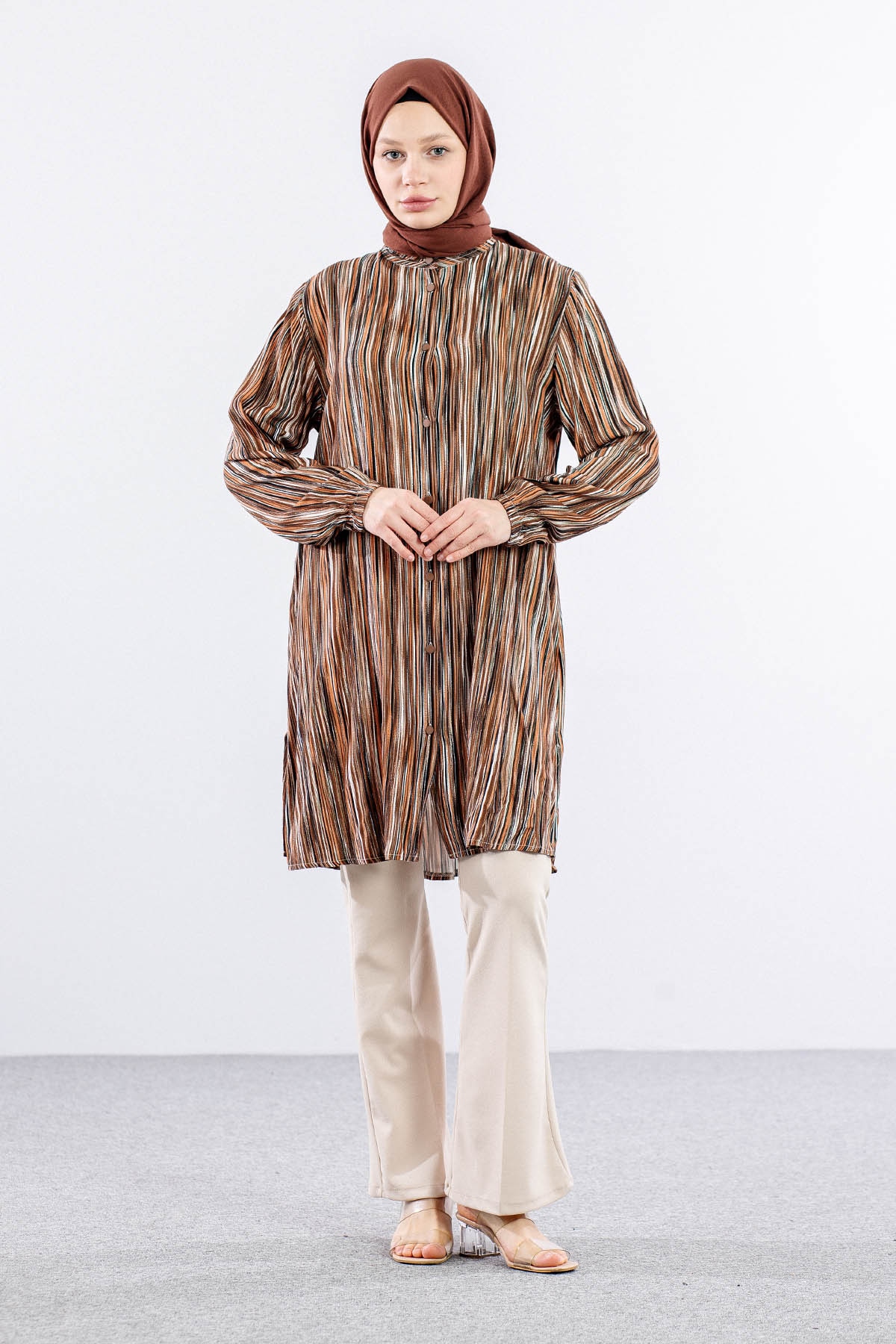 8430 Tunik 44-52 - Kahve - 1