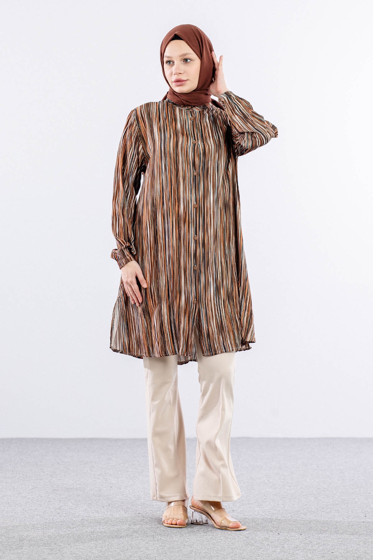 8430 Tunik 44-52 - Kahve - 2