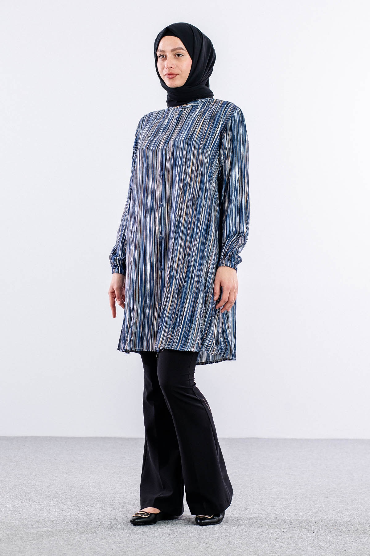 8430 Tunik 44-52 - Lacivert - 2