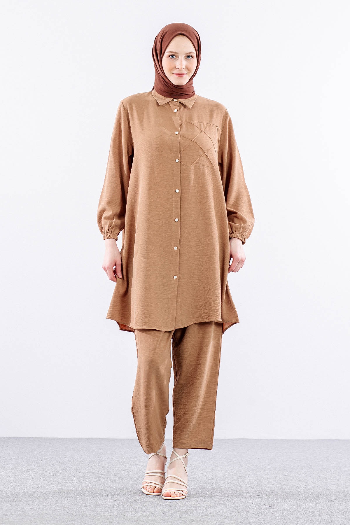 8437 Takim 44-50 Cep - Bej - 1