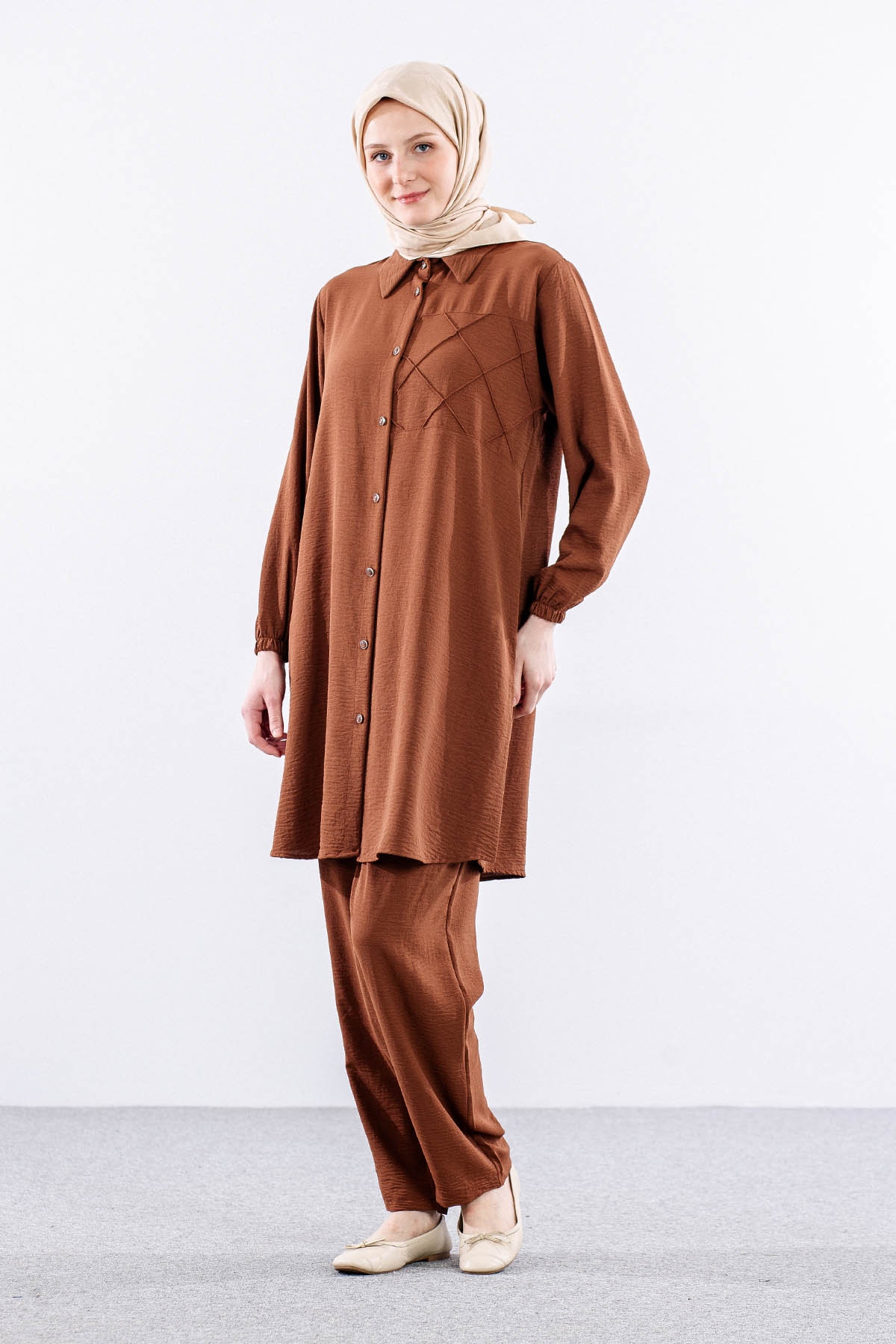 8437 Takim 44-50 Cep - Kahve - 2