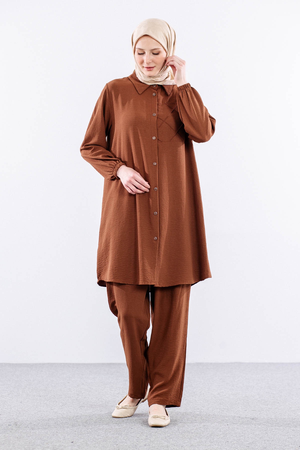 8437 Takim 44-50 Cep - Kahve - 3