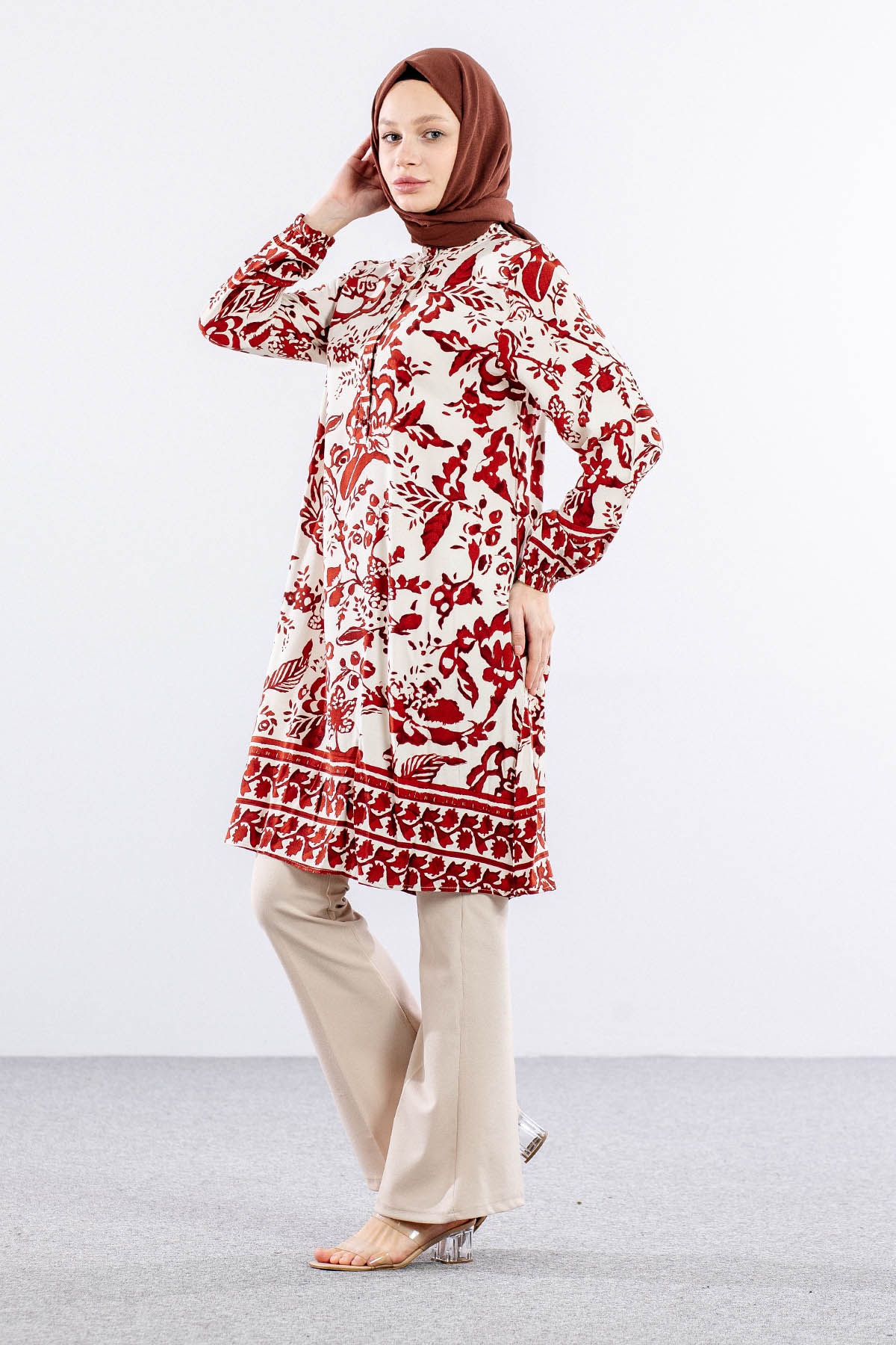 8440 Tunik 44-52 ççk - Bordo - 4