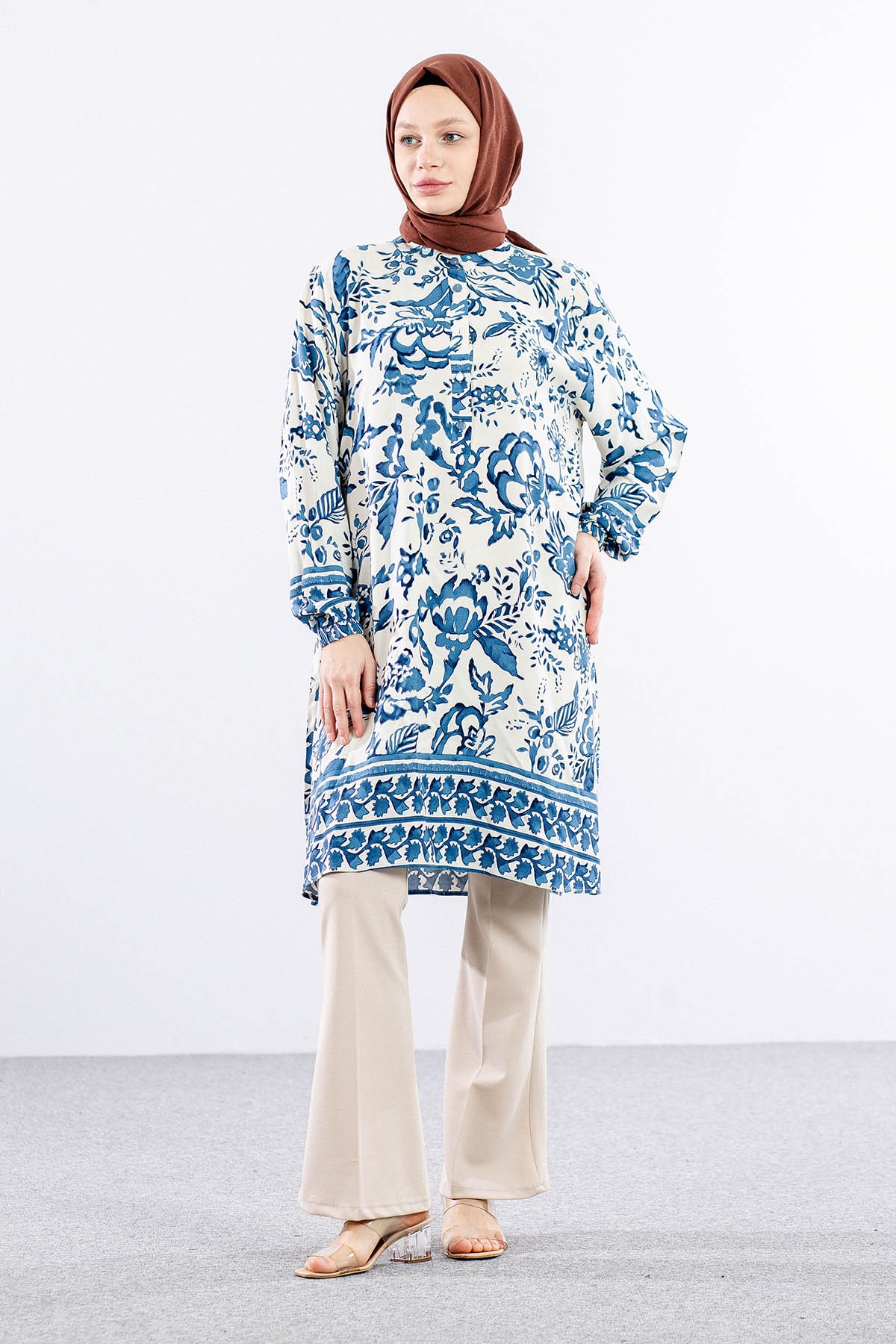 8440 Tunik 44-52 ççk - Mavi - 1