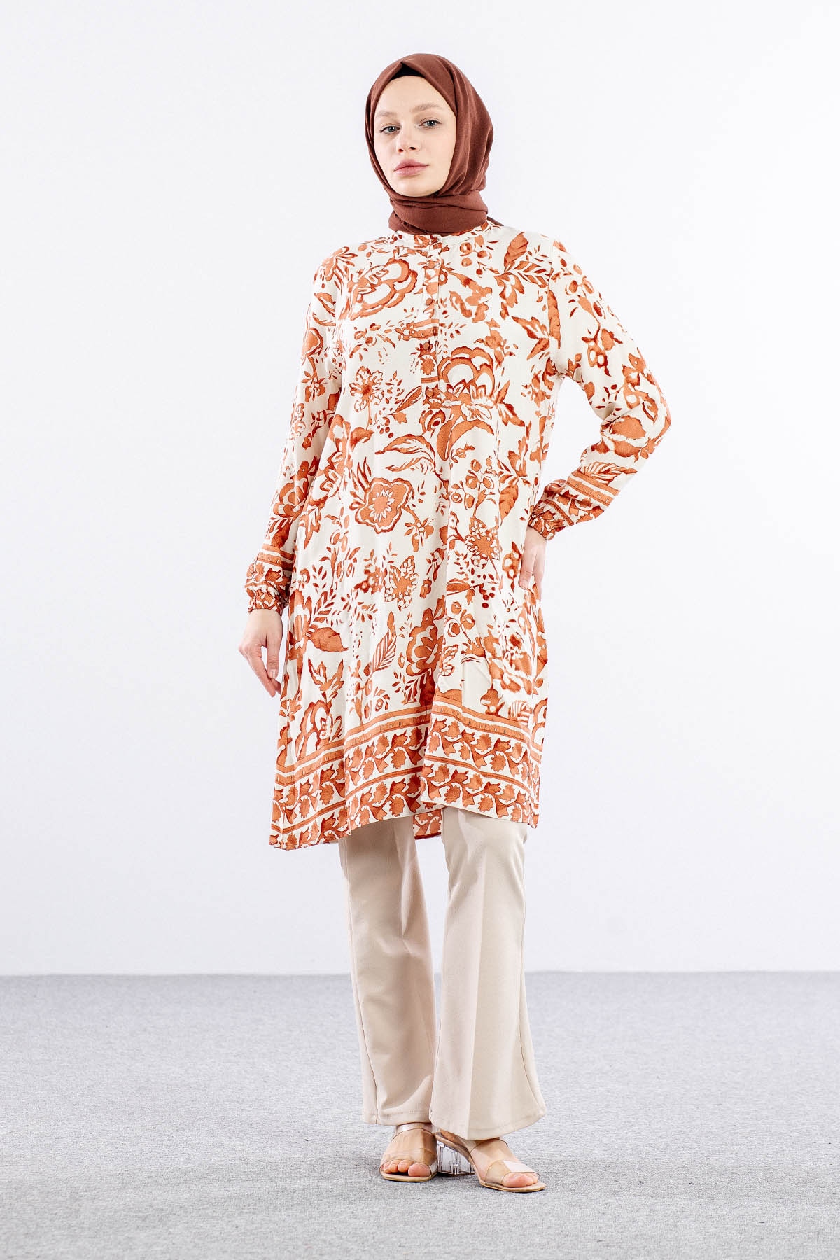 8440 Tunik 44-52 ççk - Somon - 1