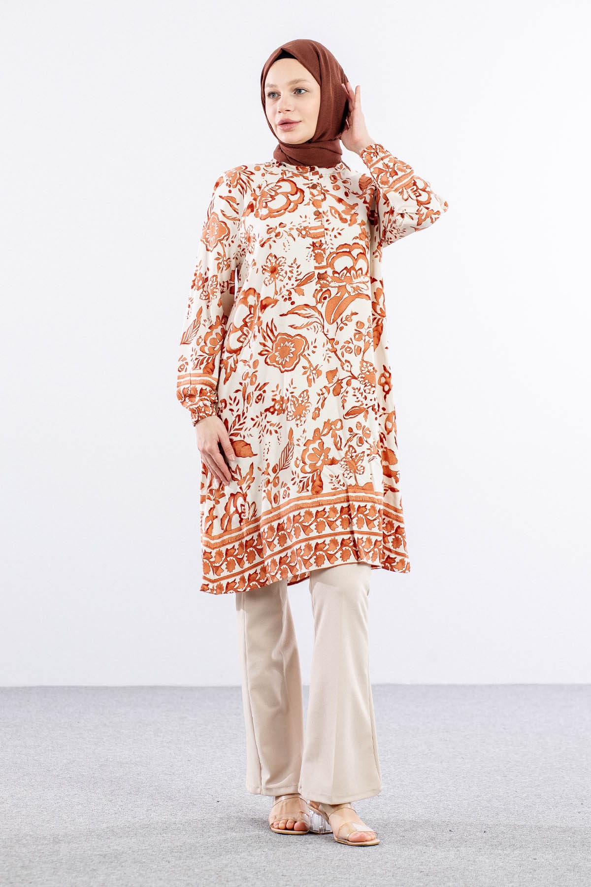 8440 Tunik 44-52 ççk - Somon - 2