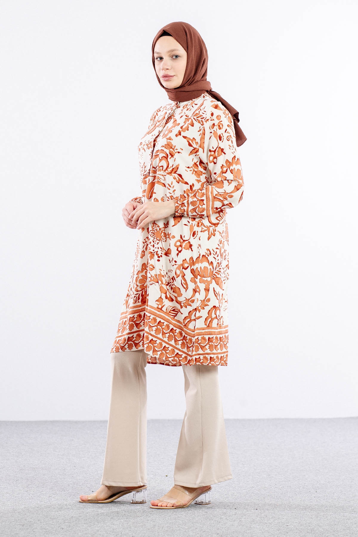 8440 Tunik 44-52 ççk - Somon - 3