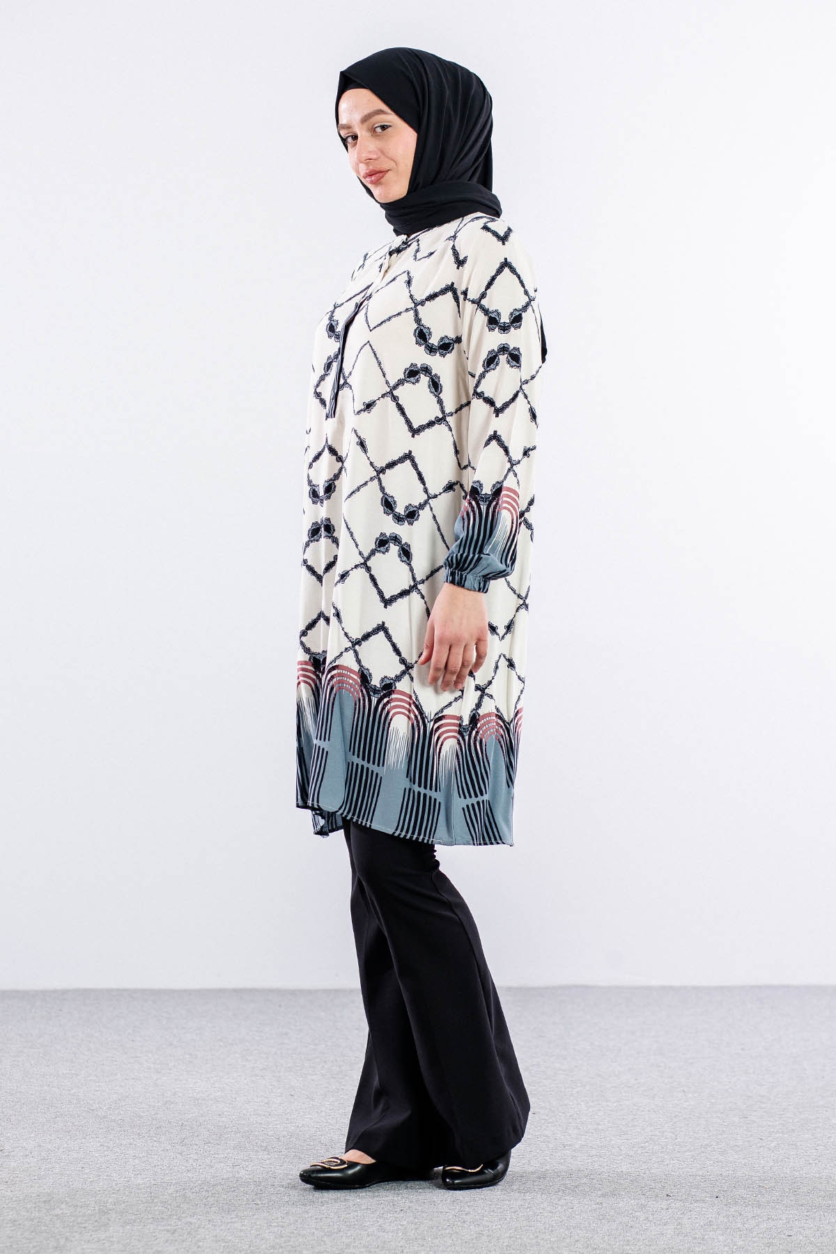 8440 Tunik 44-52 Dsn - Gri - 2