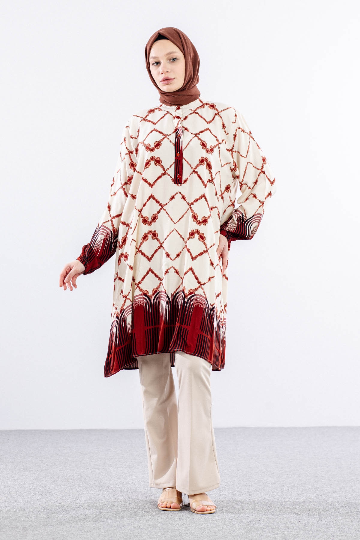 8440 Tunik 44-52 Dsn - Kiremit - 1