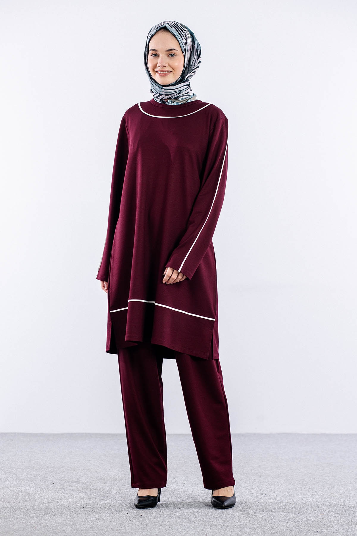 8453 Takim 44-50 Biye - Bordo - 2