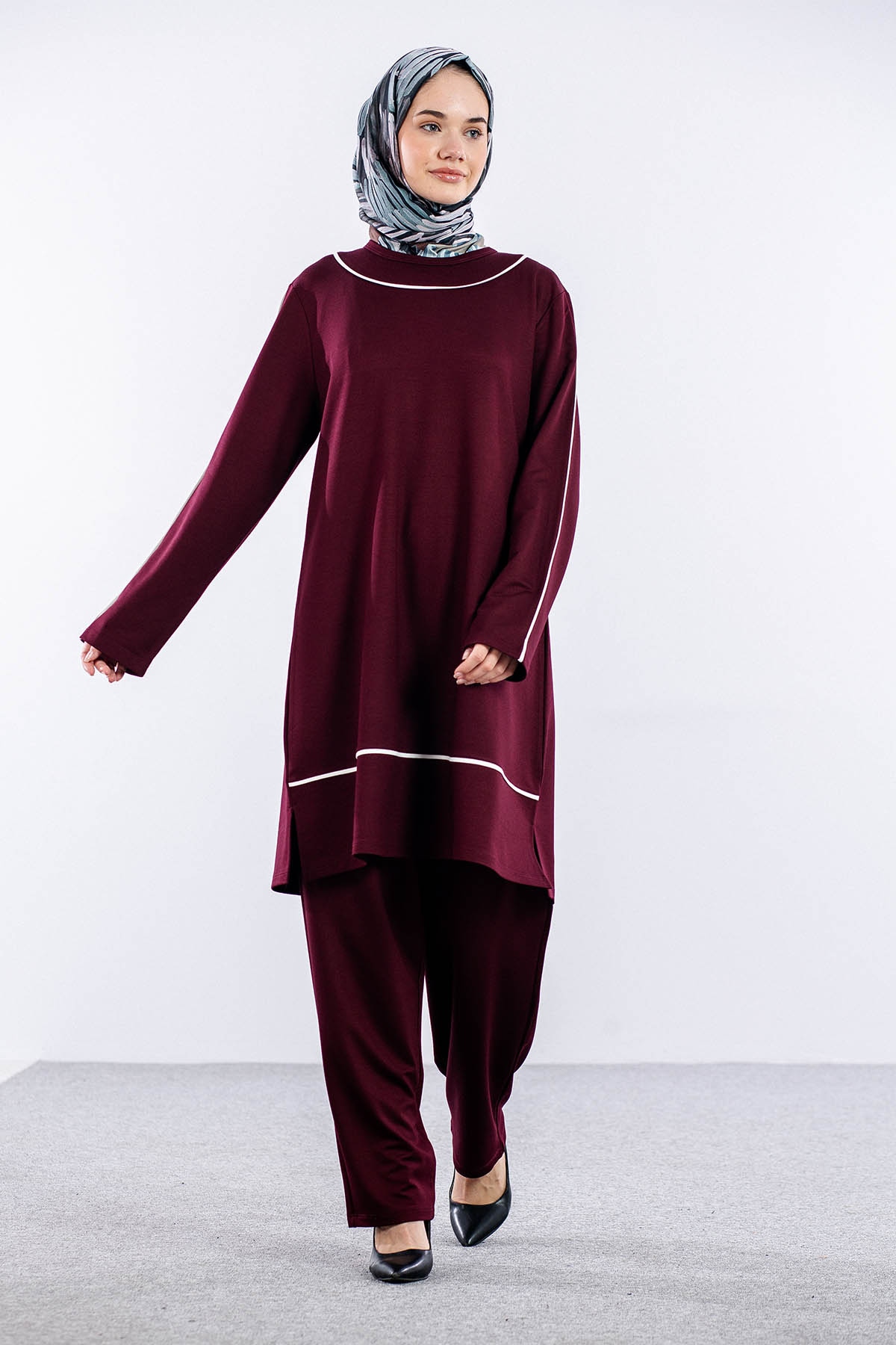 8453 Takim 44-50 Biye - Bordo - 3