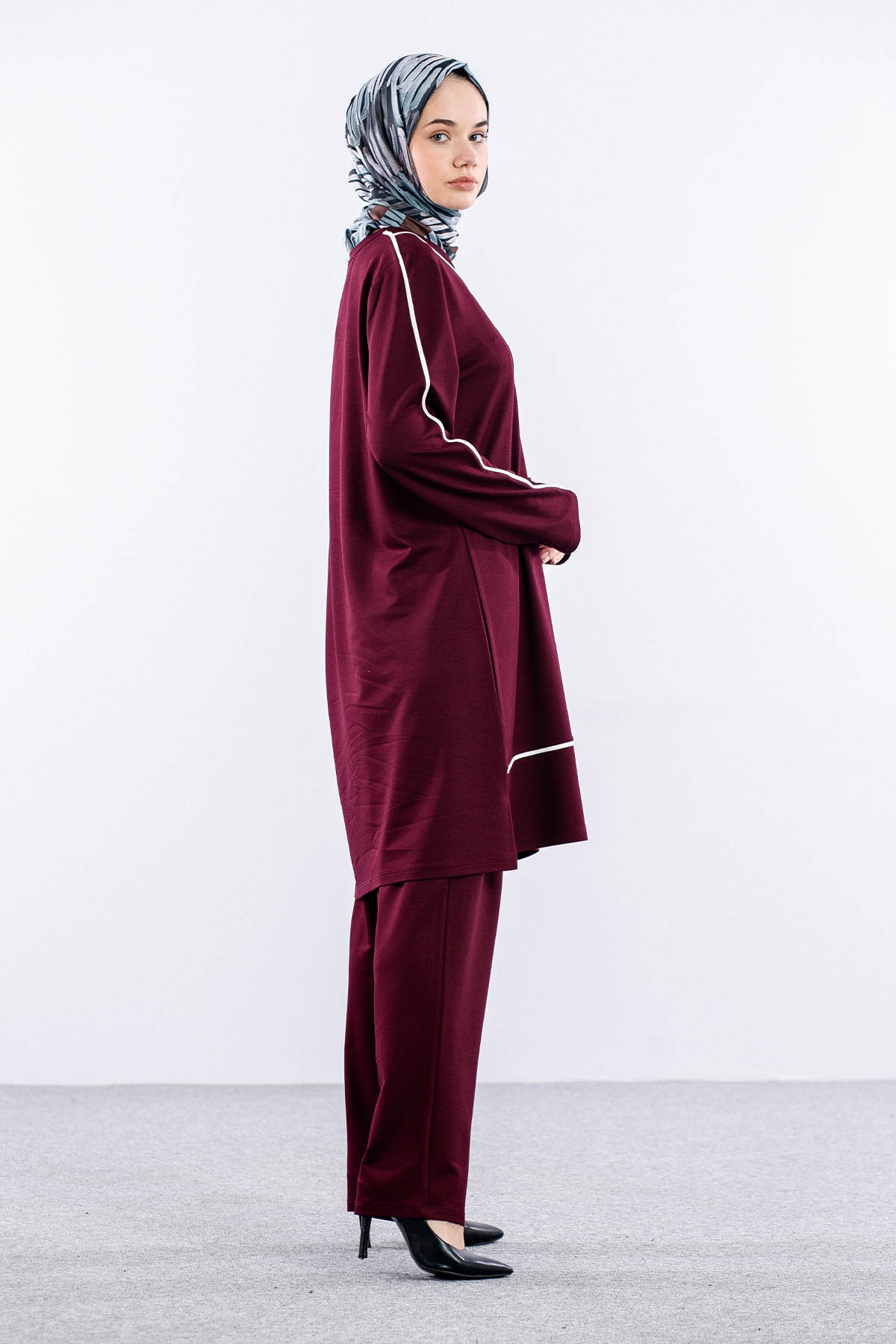 8453 Takim 44-50 Biye - Bordo - 6