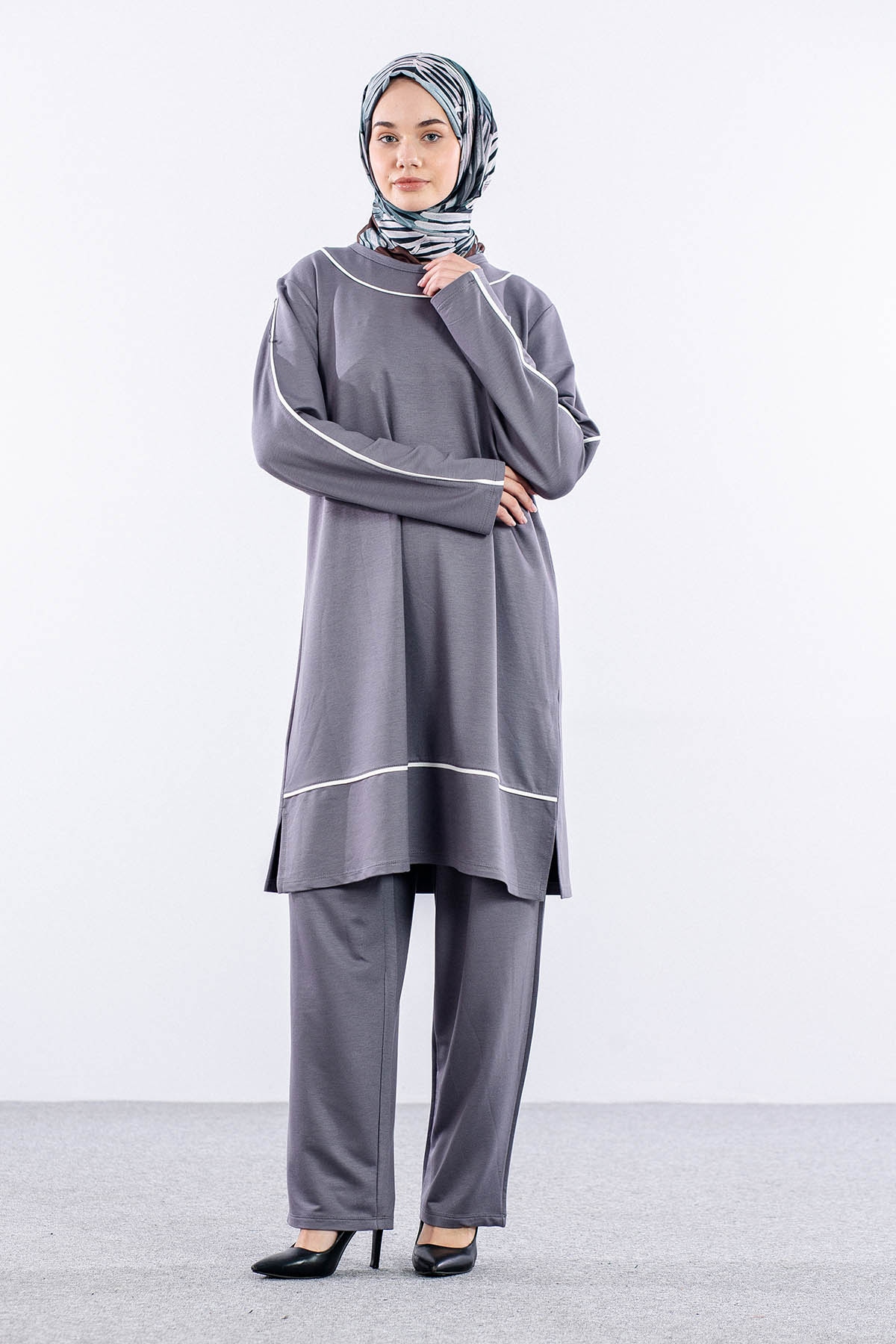 8453 Takim 44-50 Biye - Gri - 1