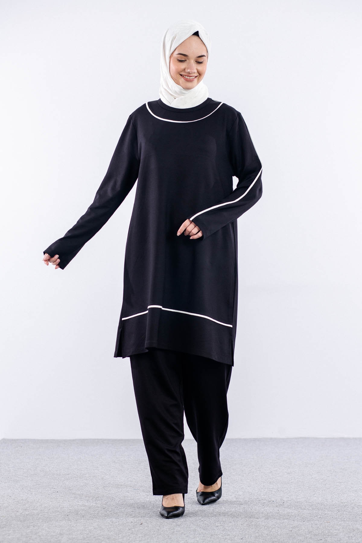 8453 Takim 44-50 Biye - Siyah_beyaz - 3