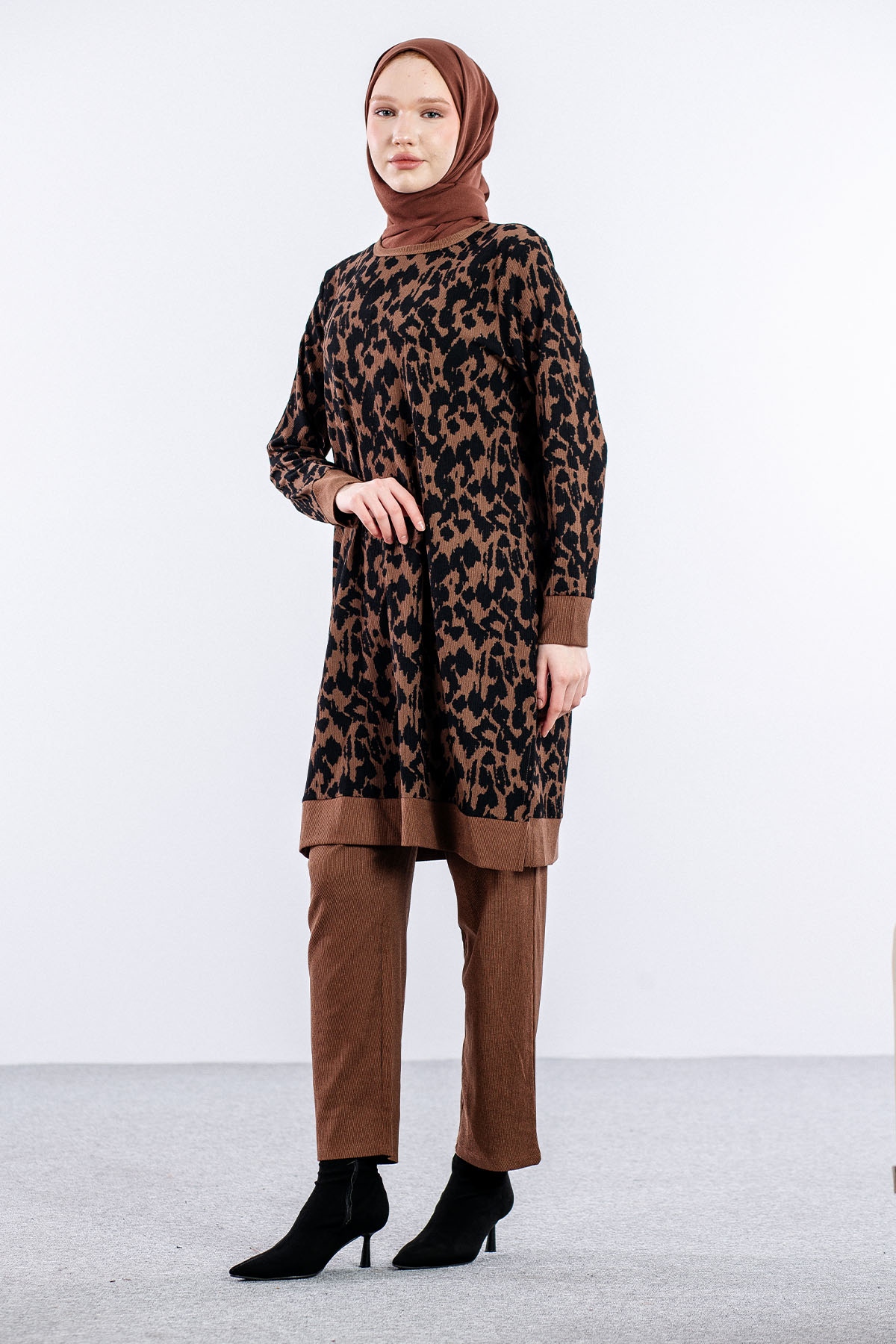 8459 Takim 44-50 Leopar - Kahve_siyah - 2