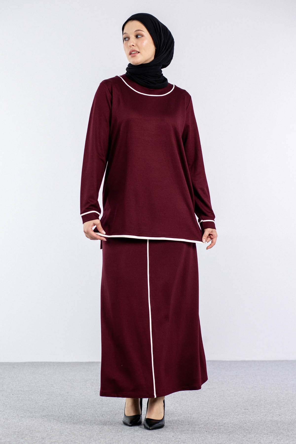 8460 Takim 44-50 Biye - Bordo - 1