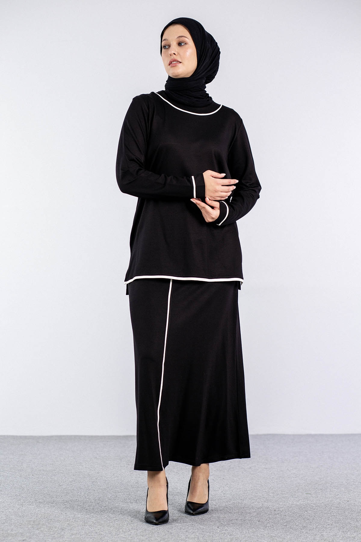 8460 Takim 44-50 Biye - Siyah_beyaz - 2