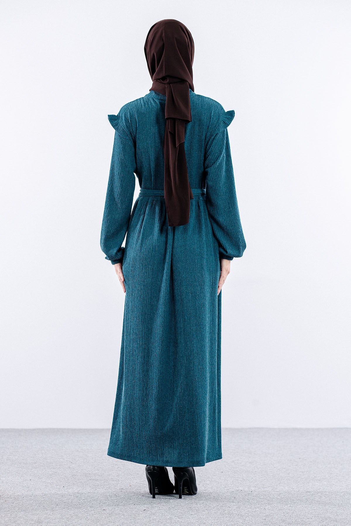 8487 Elbise 44-52 - Petrol - 5