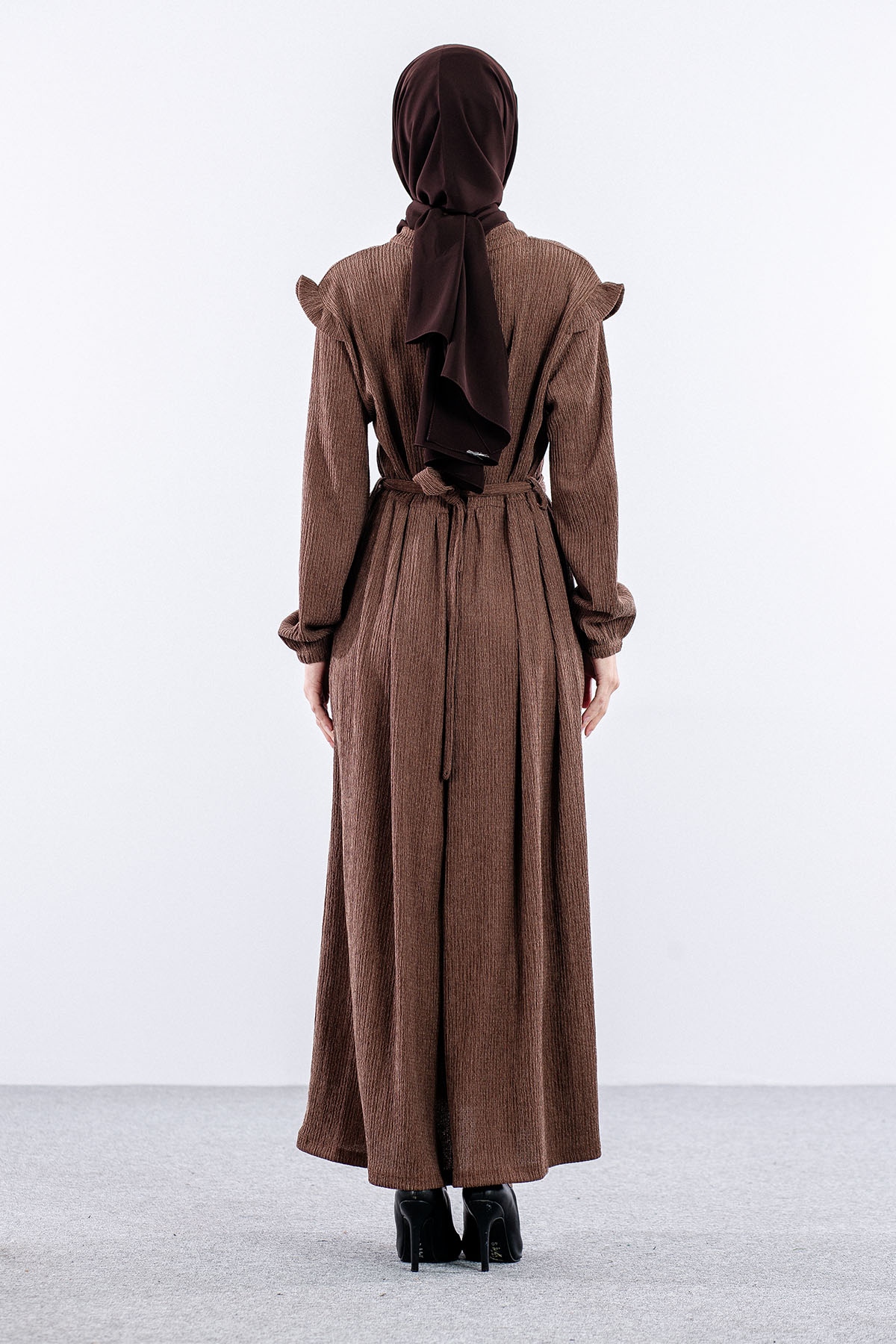 8487 Elbise 44-52 - S_kahve - 5