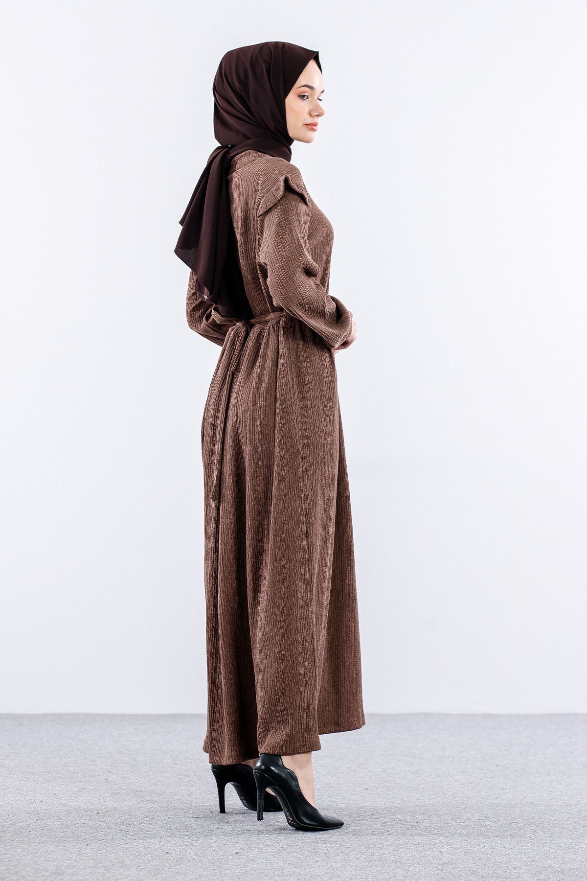 8487 Elbise 44-52 - S_kahve - 6