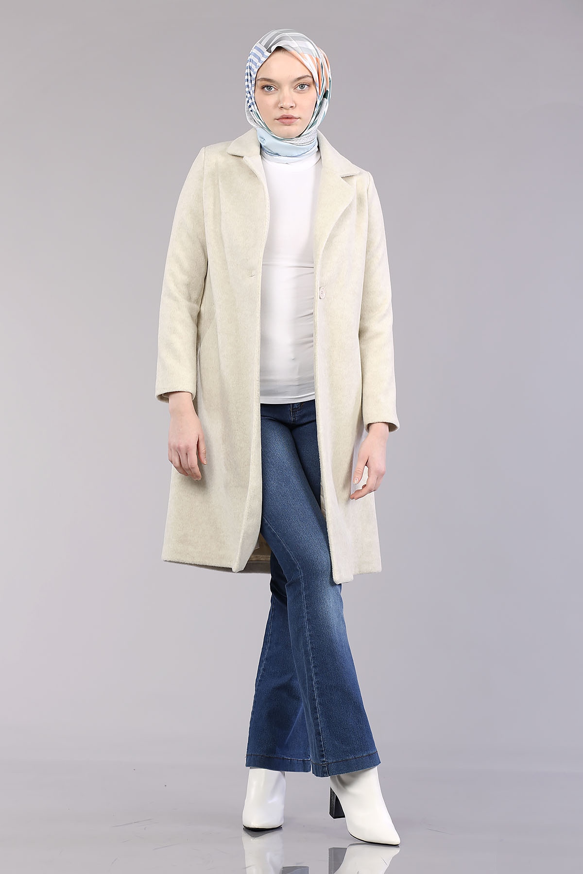 8514 Taytüyü Kaban 36-42 - Krem - 2