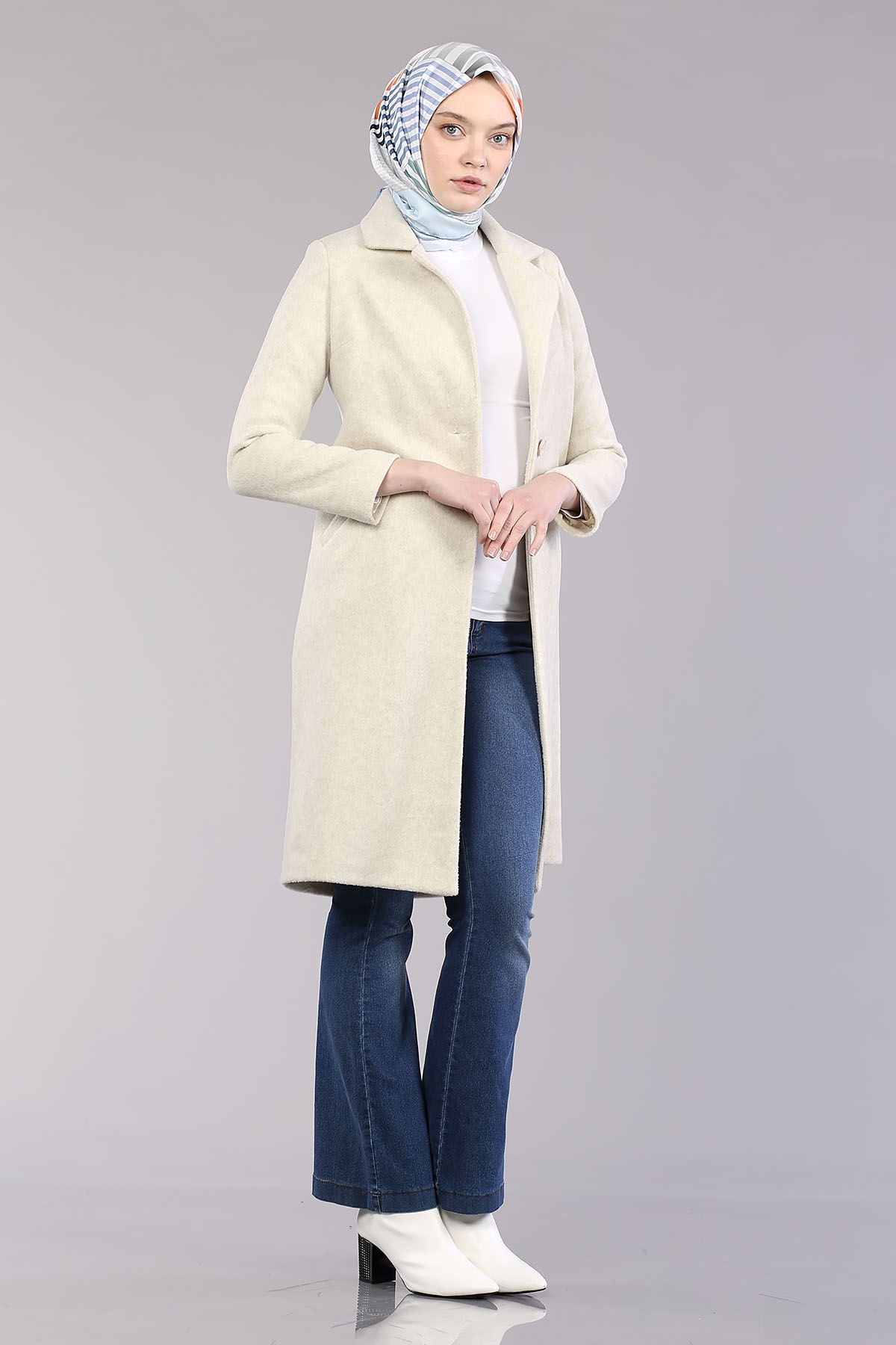 8514 Taytüyü Kaban 36-42 - Krem - 3