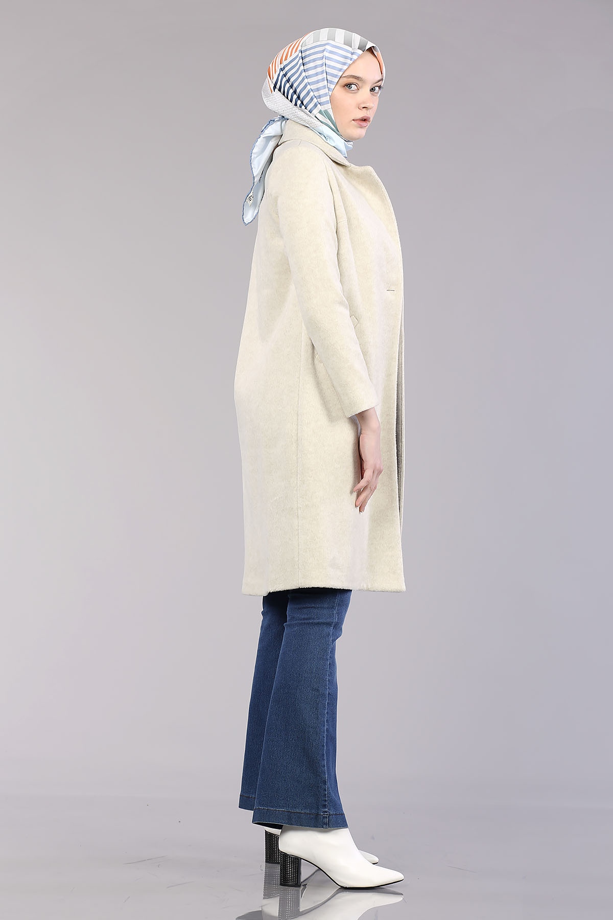 8514 Taytüyü Kaban 36-42 - Krem - 4