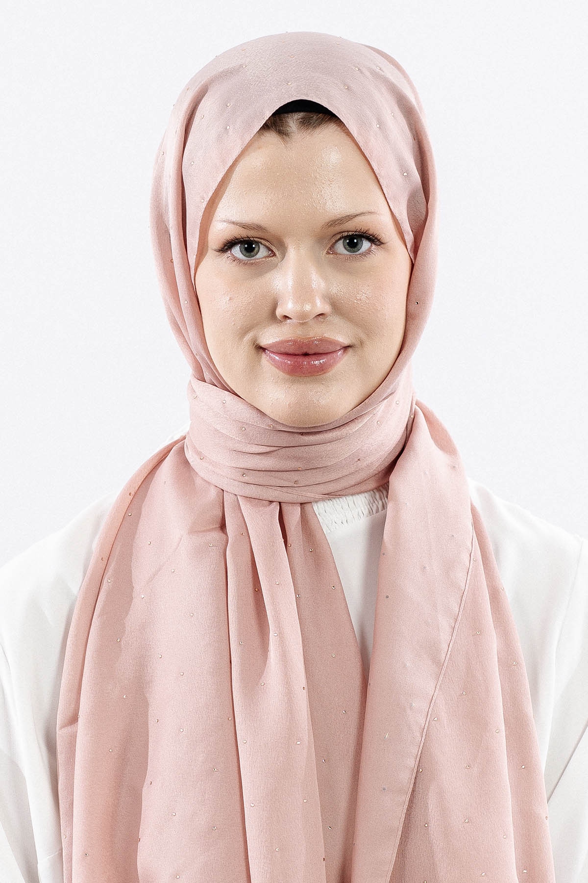 852 Taşli şik şal Prpl - Gul - 1