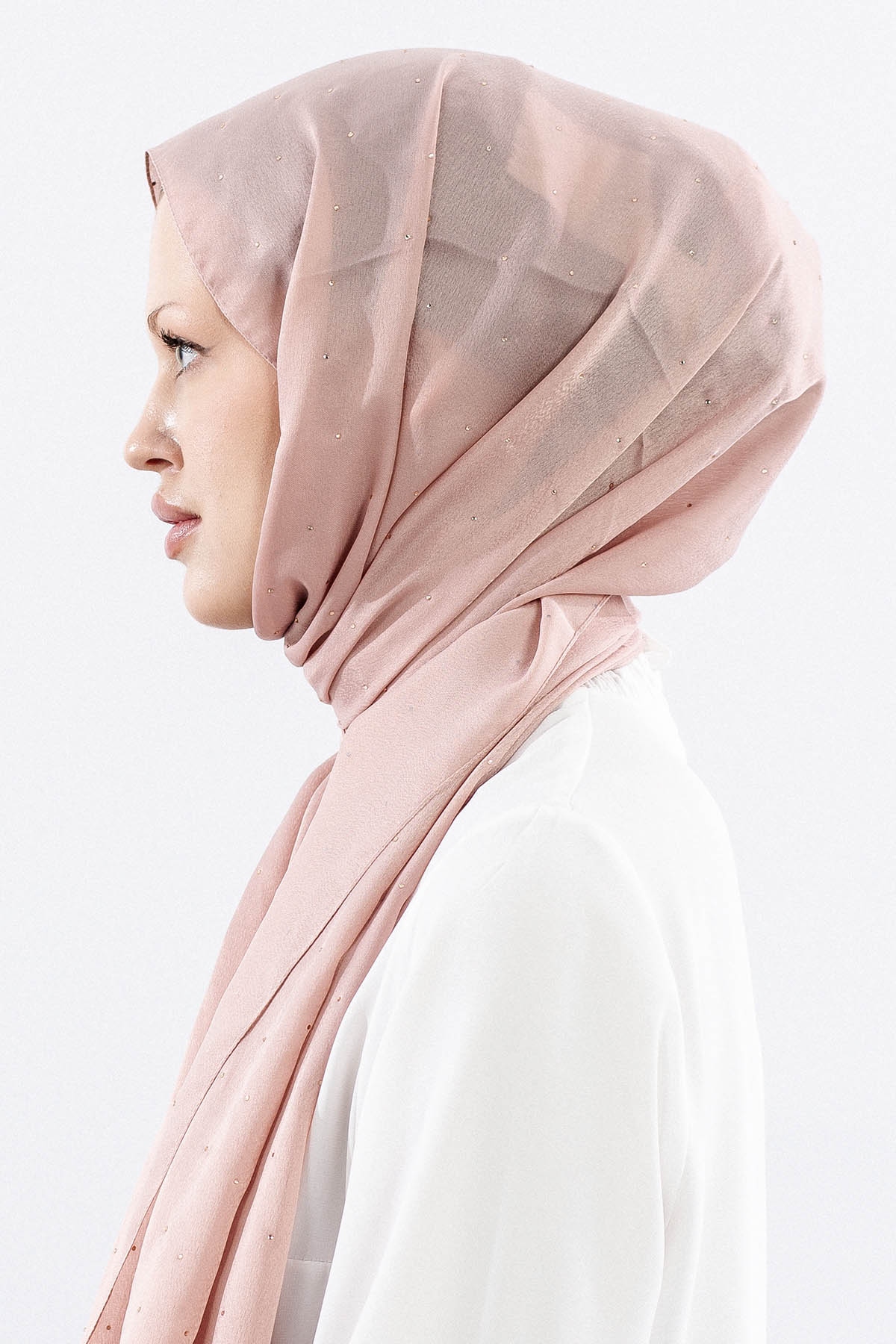 852 Taşli şik şal Prpl - Gul - 3