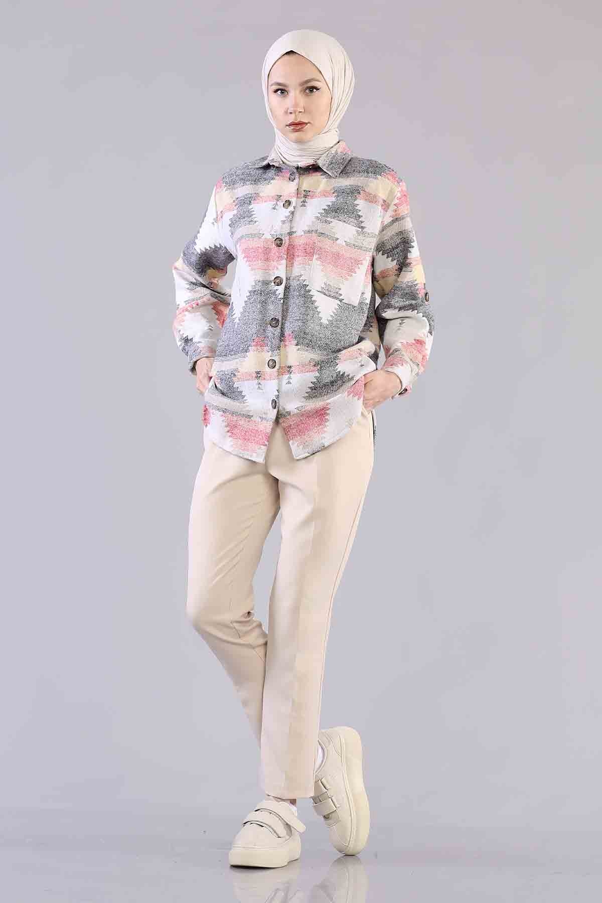 8617 Gömlek 38-44 - Kirmizi - 1