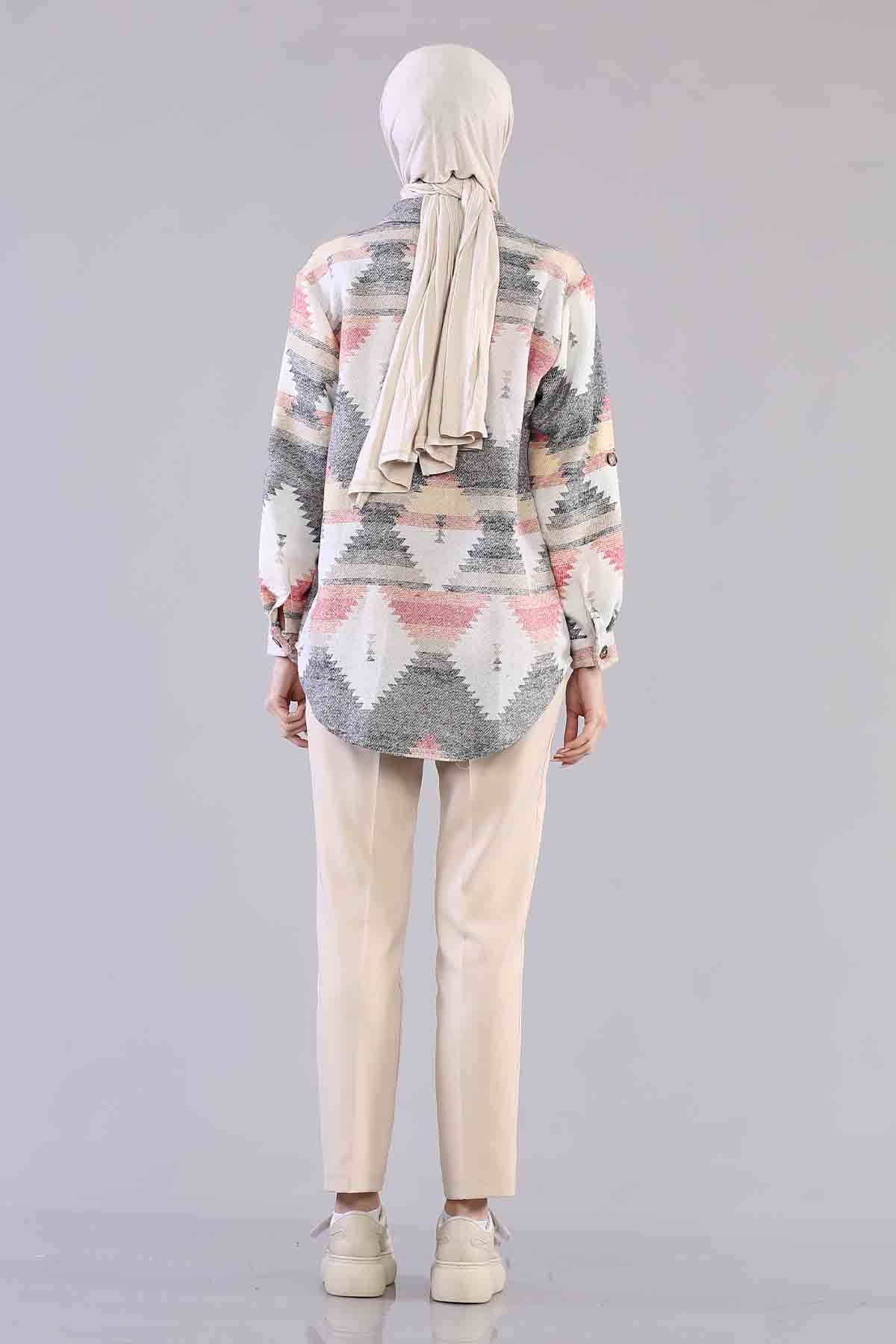 8617 Gömlek 38-44 - Kirmizi - 4