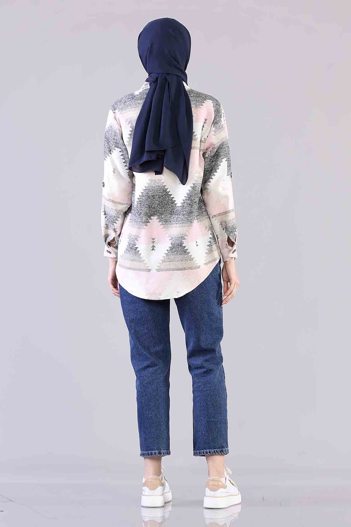 8617 Gömlek 38-44 - Pudra - 4