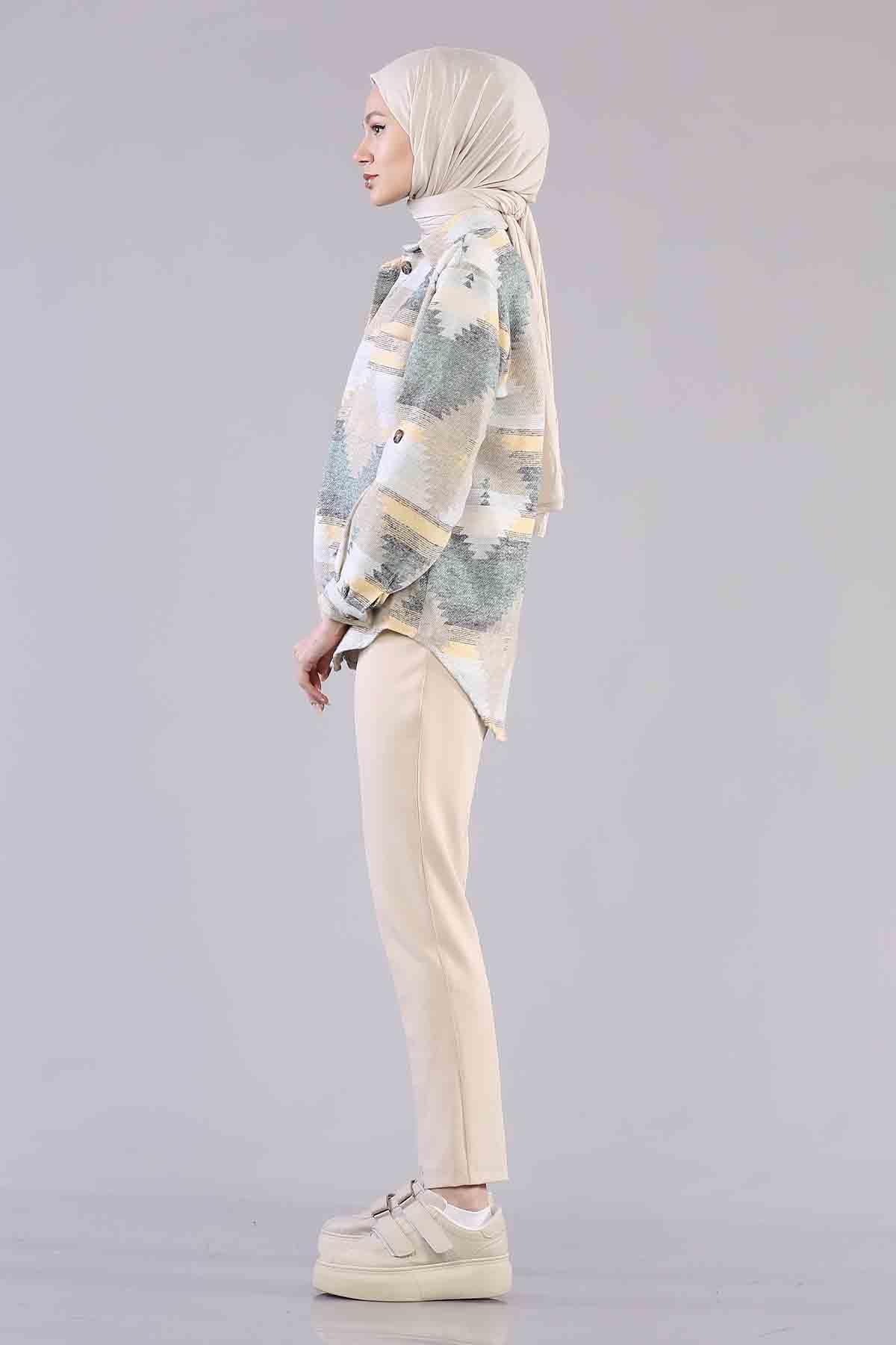 8617 Gömlek 38-44 - Yesil - 2