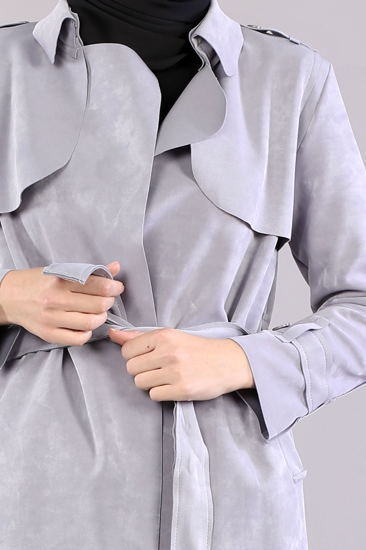 9007 Süet Kap 38-44 - Gri - 6