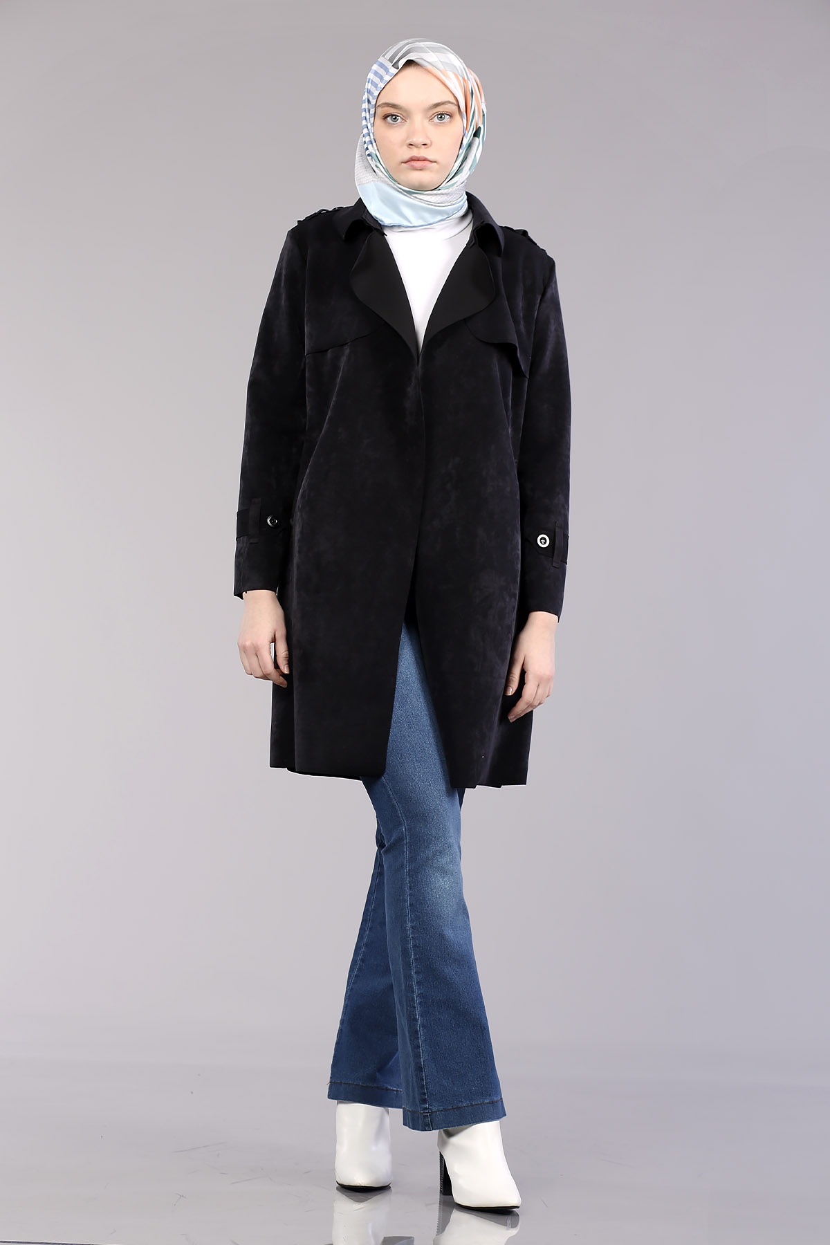 9007 Süet Kap 38-44 - Siyah - 1