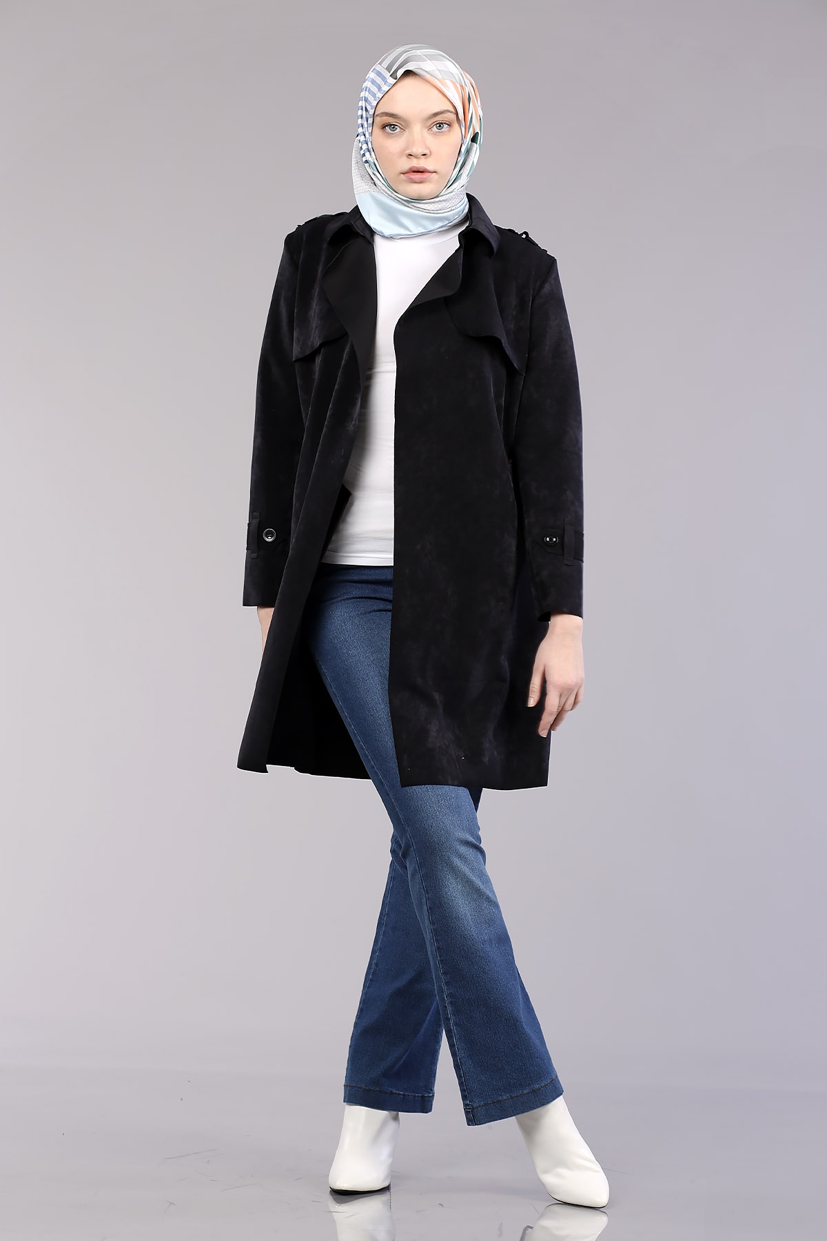 9007 Süet Kap 38-44 - Siyah - 2