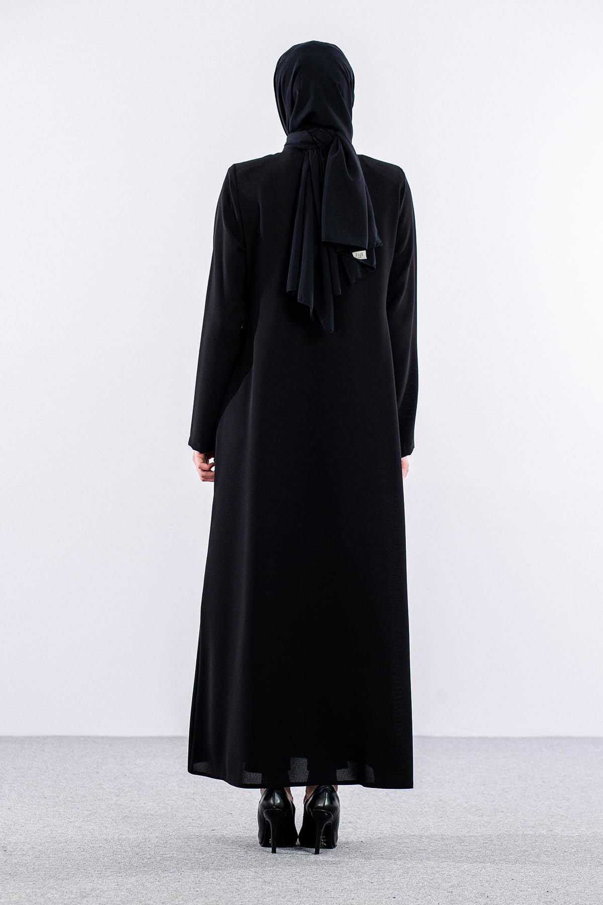 9086 şik Ferace 42-52 - Siyah - 4