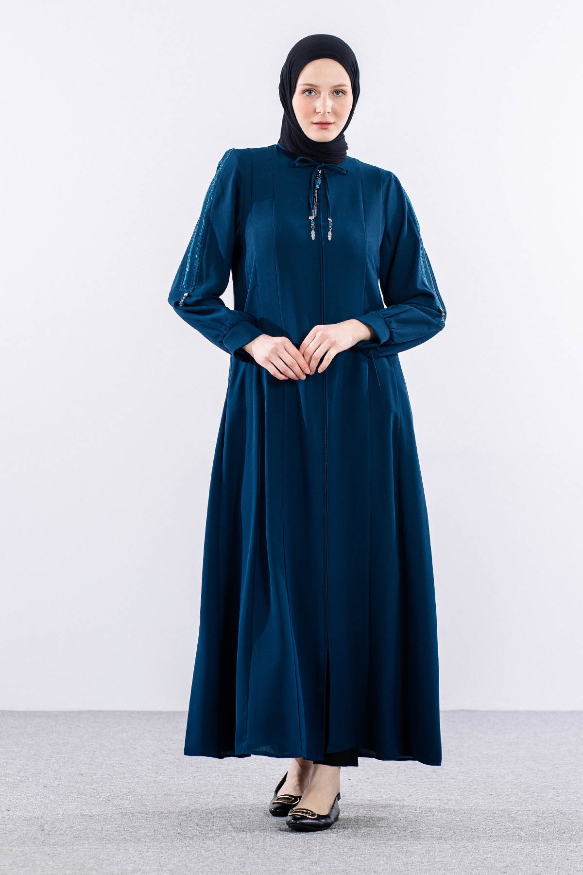 9094 Ferace 40-50 Tül - Petrol - 2