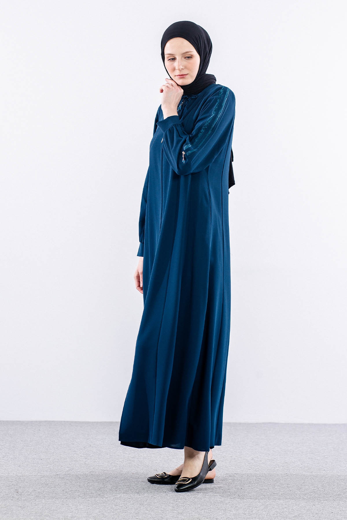 9094 Ferace 40-50 Tül - Petrol - 3