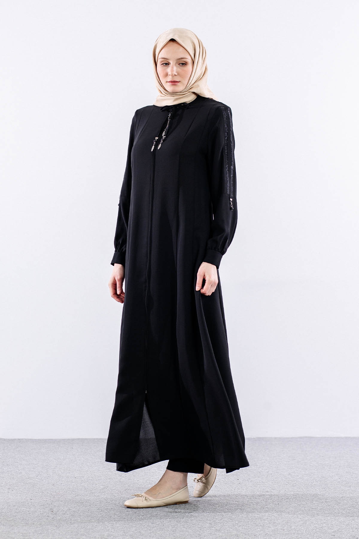 9094 Ferace 40-50 Tül - Siyah - 3