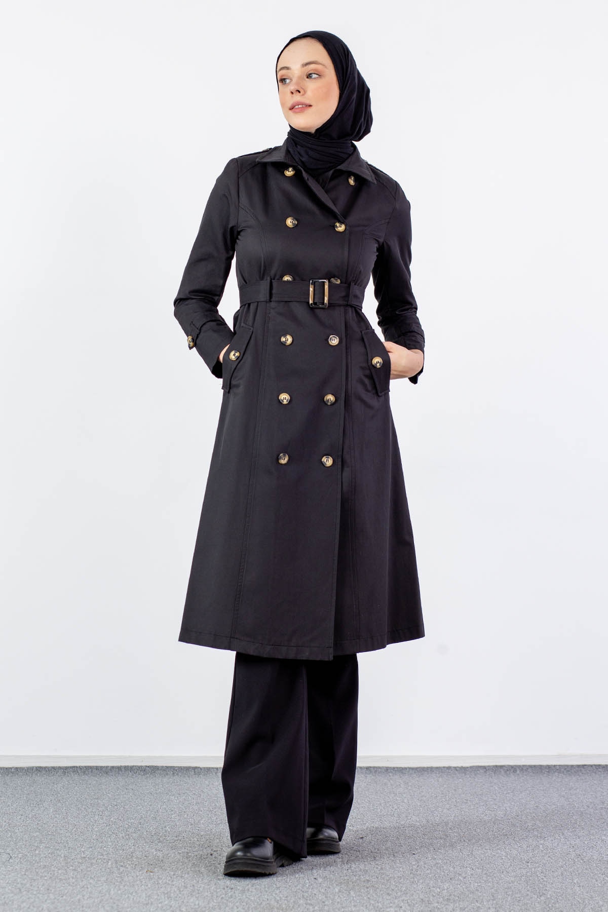 9100 Trenç Kaban 38-46 - Siyah - - 1