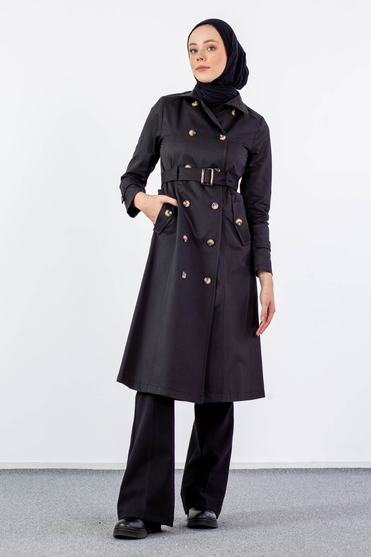 9100 Trenç Kaban 38-46 - Siyah - - 2