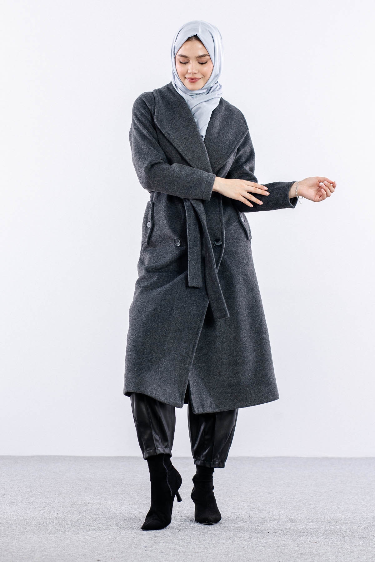 9144 Kaşe Kaban 36-48 - Antrasit - 2