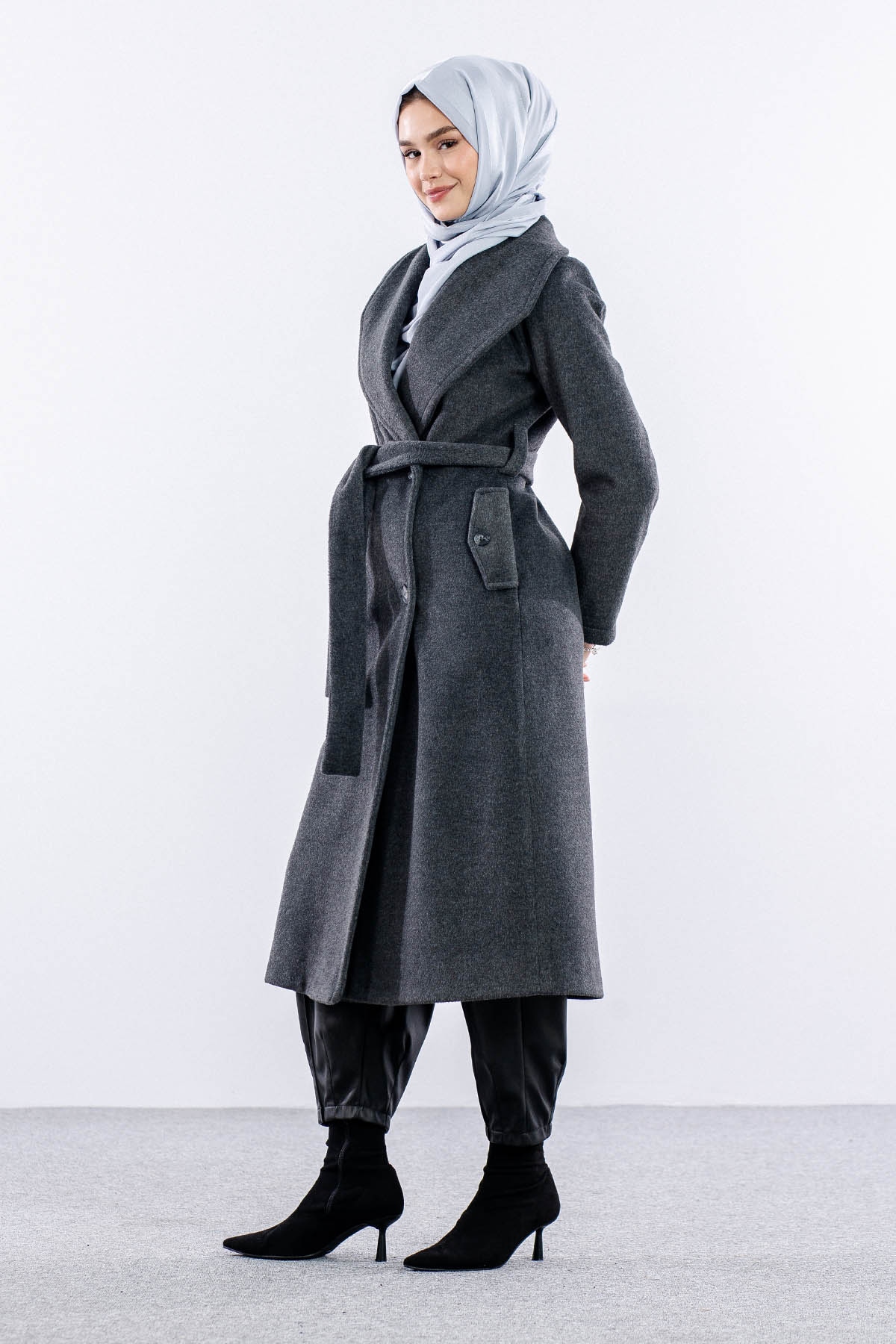 9144 Kaşe Kaban 36-48 - Antrasit - 4