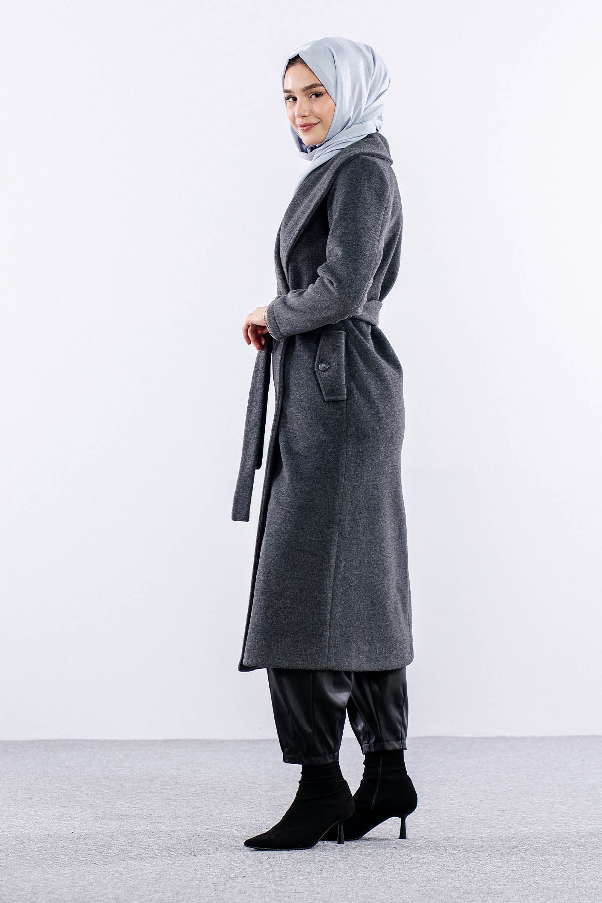 9144 Kaşe Kaban 36-48 - Antrasit - 5