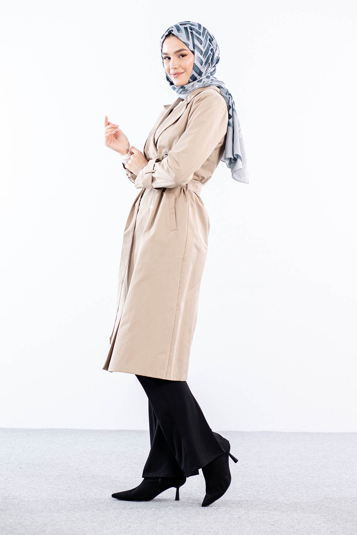 9153 Trençkot 38-46 - Bej - 2