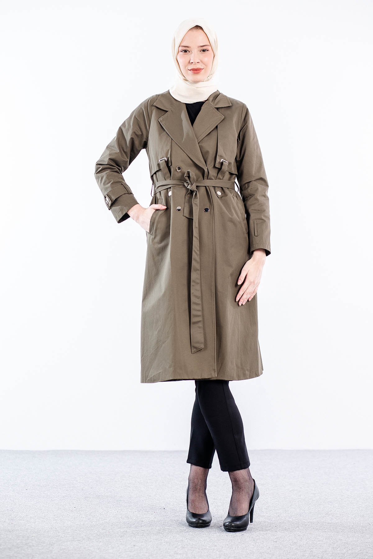 9153 Trençkot 38-46 - Haki - 2